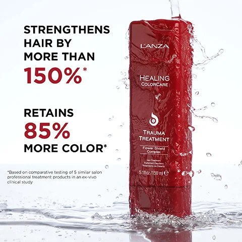 strengthens hair by more than 150%. retains 95% more colour.