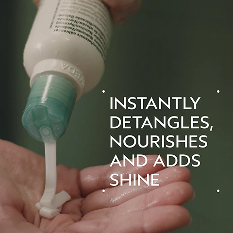 Image 2 - A white bottle with a teal cap dispenses a white product into an open hand, with text that reads INSTANTLY DETANGLES, NOURISHES AND ADDS SHINE, and AVEDA. Image 3 - The image displays a collection of botanical ingredients including lavender, white blossoms, and yellow-green ylang-ylang flowers and leaves on a partial light blue-green circle against a dark green background, with the text Power Your Peace and A calming aroma with a blend of 25 pure flower and plant essences including Lavender, Petitgrain, and Ylang Ylang. Image 4 - A split image shows a womans hair before and after styling, with the left side depicting her shoulder-length brown hair appearing flatter and less defined, and the right side showing the same hair styled with soft waves and increased volume, alongside the visible text BEFORE, AFTER, Unwashed Hair, Results with Shampure Nurturing Shampoo and Conditioner, Smooth Infusion Style-Prep Smoother, Control Paste and Control Force. Blow dried hair. Image 5 - A smooth, thick white cream or lotion swatch is spread horizontally on a white background. Image 6 - A graphic titled HOW TO USE displays a four-step haircare routine: 01 CLEANSE shows a person shampooing their hair, with text Shampure TM Nurturing Shampoo; 02 CONDITION shows conditioner being squeezed into a hand, with text Shampure TM Nurturing Conditioner; 03 PREP shows a hand holding a styling product bottle, with text Smooth Infusion Style-Prep TM Smoother; and 04 STYLE shows a hand holding a hairspray can, with text Control Paste and Control Force. Image 7 - Three white certification logos are displayed on a dark green leafy background with a red plant, featuring the text 100% VEGAN, Certified B Corporation, and Cruelty Free INTERNATIONAL.