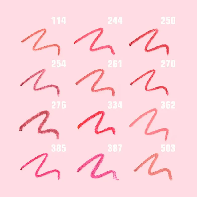 Pencil Swatches of all shades