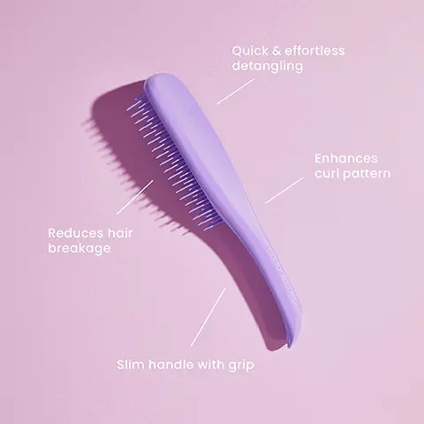 Image 1, Reduces hair breakage Quick & effortless detangling Slim handle with grip Enhances curl pattern Image 2, 6.1 in 2.1 in The Ultimate Detangler Mini Great for small hands 8.7 in 2.6 in The Naturally Curly Great for Tight Curls & Coils 9.3 in ་ 3.1 in The Ultimate Detangler Large Great for Thick & Curly Hair Types