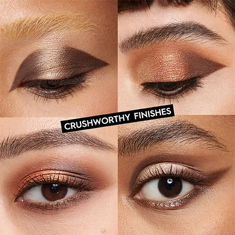 crushworthy finishes, image shows the palette being modelled through different looks