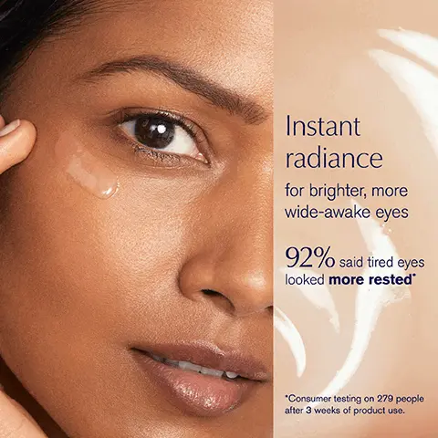 Image 1, Instant radiance for brighter, more wide-awake eyes 92% said tired eyes looked more rested' "Consumer testing on 279 people after 3 weeks of product use. Image 2, NEW ESTEE LAUDER Advanced Night Repair Eye Supercharged Gel-Creme Synchronized Mule-Recovery 94% said eyes felt refreshed* *Consumer testing on 280 people immediately after product use. Image 3, 89% said initial signs of ageing looked diminished' 111 Dark Circles Puffiness Fine Lines Hydration Radiance "Consumer testing on 279 people after 3 weeks of product use. Image 4, Soothing Vitamin E NEW Hydrating Hyaluronic Acid ESTEE LAUDER Advanced Night Repair Eye Supercharged Gel-Creme Synchronized Multi-Recovery Energising Caffeine