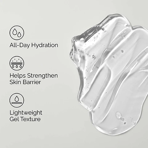 Image 1 - A light background displays a clear, viscous gel with small bubbles on the right and three icons with descriptive text on the left: All-Day Hydration, Helps Strengthen Skin Barrier, Lightweight Gel Texture. Image 2 - A persons hand applies a clear gel to their cheek, with overlay text that reads Lightweight, Ideal for Oily Skin, and Gel, Non-Greasy Formula. Image 3 - An infographic on a white background displays a clear gel texture blob with text listing its ingredients: Key ingredients in Natural Moisturizing Factors + Beta Glucan: Amino Acids Mimic skins natural moisturizing factors. Ceramides Supports the skin barrier. Beta-Glucan Humectant that helps support skin hydration. Image 4 - Three swatches of moisturizer are shown against a white background: a clear gel, a white cream, and a thicker white cream, accompanied by the text Pick Your Moisturizer: Natural Moisturizing Factors + Beta Glucan Our lightweight gel moisturizer. Natural Moisturizing Factors + HA Our original surface hydrator. Natural Moisturizing Factors + PhytoCeramides Our richest most nourishing moisturizer. Image 5 - The image displays a skincare regimen featuring a white tube of The Ordinary Glucoside Foaming Cleanser, a yellow-tinged bottle of The Ordinary Glycolic Acid 7% Toning Solution, a small white dropper bottle of The Ordinary Niacinamide 10% + Zinc 1%, and a gray tube of The Ordinary Natural Moisturizing Factors + Beta Glucan, with visible text that reads: A simple regimen for brighter skin. PREP black dot white dot white dot Glucoside Foaming Cleanser. TREAT black dot black dot white dot Glycolic Acid 7% Toning Solution Niacinamide 10% + Zinc 1%. SEAL black dot black dot black dot Natural Moisturizing Factors + Beta Glucan.