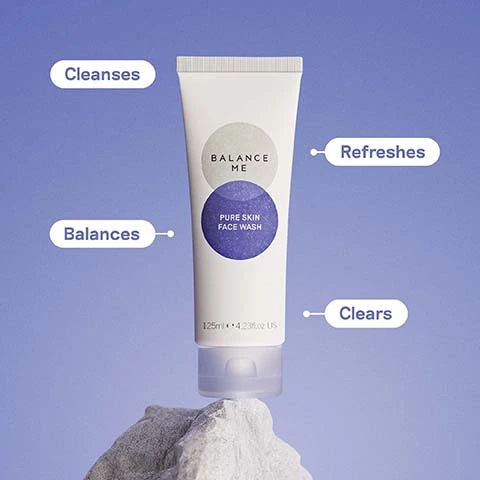 Image 1, pure skin face wash - cleanses, refreshes, balances and clears. Imae 2, vitamin c repair serum - brightens, hydrates, boosts elasticity, targets pigmentation. Image 3, wonder eye cream - firms, soothes, reduces puffiness, cools.
