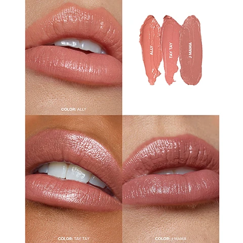 Image 1, model shots of ally, tay tay and j mama. image 2, swatches of ally, tay tay and j mama on three different skin tones. image 3, super hydrating, non sticky, rich colour, gel shine, lightweight cushion, formulated with over 25% super-hydrating lip protecting plant based oils and vitamin e antioxidant. 2 in 1 balm - multi tasking gel formula for lips and cheeks. on the go stick application. clean, vegan, cruelty free. every kit comes with a recyclable tin and mirror. image 4, swatches of gel colour lip and cheek balm in ally, tay tay and j mama. image 5, save a tin. join a small movement and make a big difference. nudestix uses reusable tins for an important reason. we do not believe in single use watse. we encourage reusable and recyclable materials with environmentally friendly packaging. reuse your tin = organise your products and touch up makeup on the go. other things to store in your tin - jewellery, headsets etc. recycle with us = tinplate is the most infinitely recyclable material in the world that can be recycled into useful industrial products. recycle based on your local recycling centre.