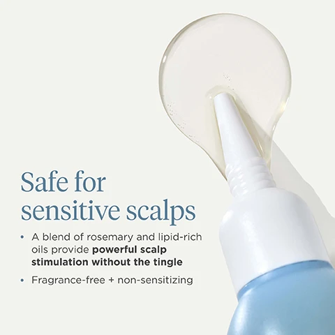 Image 1 - Image shows a pipette with a clear liquid, alongside text that reads Safe for sensitive scalps - A blend of rosemary and lipid-rich oils provide powerful scalp stimulation without the tingle - Fragrance-free + non-sensitizing.
Image 2 - A side-by-side comparison of hair showing significant improvement, with the left image labeled before depicting frizzy, dry hair and the right image labeled after showing smooth, shiny hair, accompanied by the text Softens and moisturizes dry hair above.
Image 3 - Image shows three steps for a hair treatment process, including an application step with a person using a bottle on the scalp, and two additional steps demonstrating a woman massaging her scalp and hair; visible text includes Step 1: Before you shampoo, part dry hair and apply directly to your scalp and through your ends. Step 2: Massage in and leave it on for at least 10 minutes or as an overnight treatment. Step 3: Wash and condition normally to reveal your healthiest scalp + next-level softness and shine.
Image 4 - A close-up of a person holding their long, brunette hair with one hand while the other hand rests on their shoulder, accompanied by text that reads Scalp soothing Strand strengthening Super natural oil A lightweight treatment that soothes the scalp + moisturizes hair.
Image 5 - A person holds a gray bottle with a white applicator above a section of smooth, dark hair, with a drop of liquid about to fall; the image includes the text Mess-free application A targeted, precision applicator ensures even + effortless oil distribution.
Image 6 - A smiling woman with shoulder-length dark hair holds a light blue bottle of product and is wearing a white top, with the text 97% agree their scalp feels more moisturized and soothed after one use* and 94% reported soft hair after one use* displayed beside her.
Image 7 - Image of a bottle of Briogeo Scalp Revival rosemary pre-wash oil displayed alongside fresh herbs and flowers, featuring text that reads: Ways to use AS A PRE-WASH treatment 10-15 minutes before shampoo + conditioner AS AN OVERNIGHT TREATMENT for deeper nourishment + moisture.