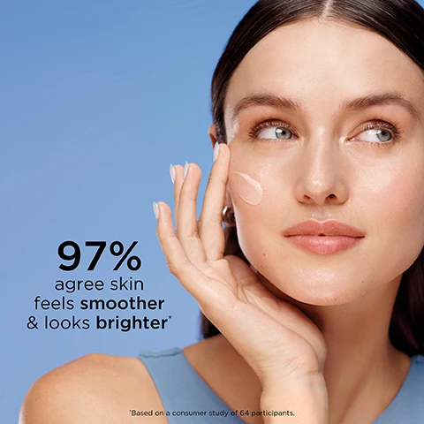 image 1, 97% agree skin feels smoother and looks brighter. based on a consumer study of 64 participants. image 2, plumps with instant and lasting hydration. 95% naturally derived vegan and gentle. based on raw material natural origin content. image 3, 8 great benefits. hydrate, brighten, perfect and refine pores, prime, smooth, soothe, strengthen barrier, oil control. image 4, cool and refreshing. ultra light texture. image 5, squalane strengthens skin's moisture barrier. glycerin and hyaluronic acid hydrates and plumps. botanical blurring complex controls oil, mattifies and blurs. image 6, hydra play skin perfecting daily moisturiser. all-over miracle oil. lip protectant stick SPF 15. skin protectant.