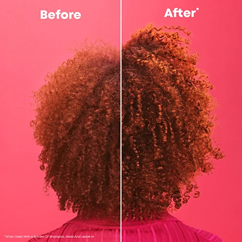 Image 1 - Image shows a comparison of curly hair on a person facing away from the camera, with the left side labeled Before displaying less defined curls and the right side labeled After showcasing more defined curls, against a pink background, with a note at the bottom stating *When Used With A system Of Shampoo, Mask And Leave-in.
Image 2 - A bottle of Matrix Glow Mania color-protecting shampoo is partially submerged in pink bubbles on a bright pink background, with visible text stating Helps Preserve Your Colour Glow, Hair Feels Softer and Looks Shinier, and Vegan Formula*.
Image 3 - An image of a vibrant pink bottle labeled matrix Glow Mania against a soft pink background with swirls of cream, featuring text that reads Creamy, Lightweight Texture, Hair Feels Softer and Looks Shinier, and Vegan Formula* along with small text that states *No Animal Derived Ingredients Or By Products.
Image 4 - A jar of Matrix Glow Mania Glazing Queen sits against a bright red background, featuring a whipped, creamy texture overflowing from the lid, with visible text that reads Whipped, Buttery Texture, For All Colour Treated Hair, Vegan Formula, and additional details about the product in smaller text.
Image 5 - A hand with long, manicured nails sprays a bottle of Matrix Glow Mania leave-in conditioner against a bright pink background, with text that reads Milky Spritz To Help Easy Application, Up To 230°C Heat Protection, Vegan Formula, and a note about no animal-derived ingredients or by-products.
Image 6 - Image shows three hair care products labeled as part of the Matrix Glow Mania line, including a shampoo and conditioner, a glaze mask, and a leave-in conditioner, all displayed against a bright red background; visible text includes Step 1 Helps to Gently Cleanse and Soften, Step 2 Glaze Mask, and Step 3 Helps Protect Leave-In Conditioner.