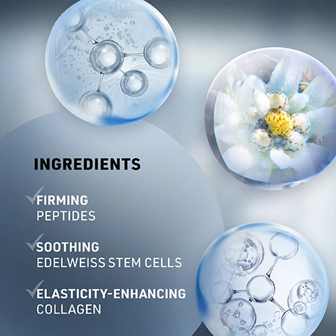 Image 2 - A conceptual image featuring three translucent spheres, two containing molecular structures and one with a detailed edelweiss flower, displayed next to the text INGREDIENTS FIRMING PEPTIDES SOOTHING EDELWEISS STEM CELLS ELASTICITY-ENHANCING COLLAGEN. Image 3 - A translucent face mask is depicted with abstract bubbles and molecular structures, including a white flower in a sphere, alongside the text FAQ™ Glass Skin Collagen Face Mask, Designed to perfectly complement LED light therapy, this deeply hydrating mask boosts collagen, firms skin, and soothes for a radiant glass-skin glow, and KEY INGREDIENTS Hyaluronic Acid Complex - Korean Red Pine - Ku Shen Root - Mugwort Leaf. Image 4 - A woman holds a red glowing LED face mask displaying FAQ branding, with her face also illuminated by the red light, and the image includes text bullet points: Dermatologist tested, Suitable for all skin types, Compatible with LED therapy masks, and 92% natural origin ingredients. Image 5 - A before and after comparison image shows a womans face, with the BEFORE image on the left showing duller skin and the AFTER image on the right showing plumper, more radiant skin, accompanied by the text: BEFORE, AFTER, Skin is deeply hydrated and plumped, Fine lines and wrinkles appear smoother, Skin looks firmer with improved elasticity, Complexion glows with a radiant glass-skin finish. Image 6 - A woman with a clear facial mask is partially visible behind a comparison table that shows the text FAQ Glass Skin Collagen Face Mask and Other Masks, detailing attributes: Clean Formula (% Natural) 92% vs 70%; Dermatologist Tested checkmark for both; Suitable For All Skin Types checkmark for both; Fragrance-Free checkmark for FAQ, dash for Others; LED Light Mask Compatible checkmark for FAQ, dash for Others; Biodegradable checkmark for FAQ, dash for Others; Hydrogel Formula checkmark for FAQ, dash for Others; and Net Weight 40G (5 SACHETS) for FAQ vs 30G (5 SACHETS) for Others.