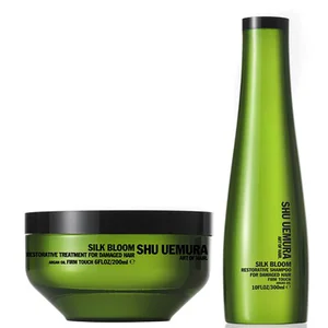 Shu Uemura Art of Hair Silk Bloom Shampoo (300 ml) e trattamento riparatore (200 ml) - undefined undefined