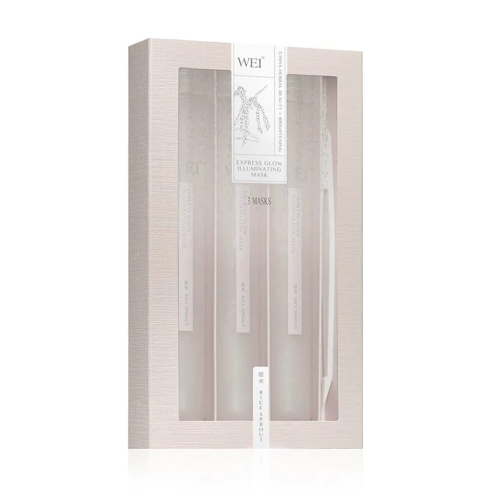 WEI Rice Sprout Express Glow Illuminating Masks (Pack of 3) Immagine 1