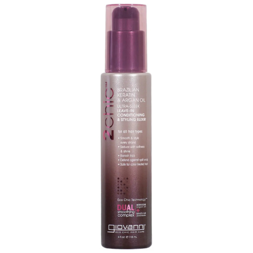 Giovanni Ultra-Sleek Leave In Conditioner & Styling Elixir 118ml Immagine 1