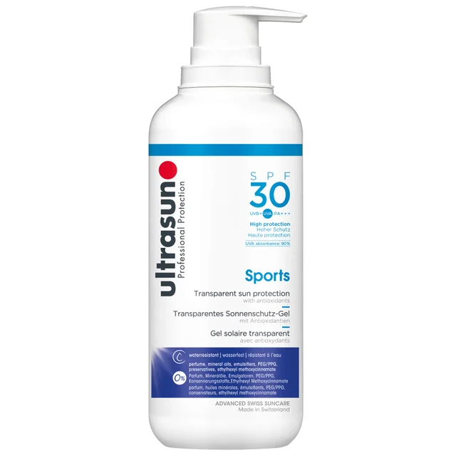 Ultrasun gel di protezione solare trasparente sport SPF 30 400 ml