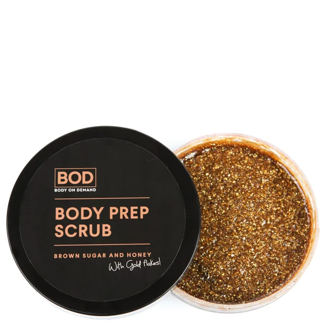 BOD Body Prep Scrub - zucchero di canna e miele con glitter dorato
