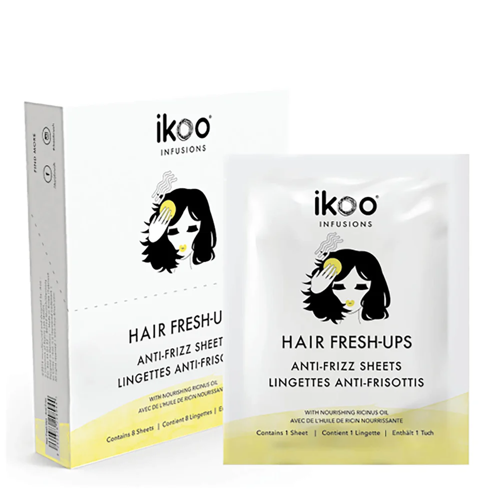 ikoo Hair Fresh-Ups Anti-Frizz Sheets (Box of 8 Sachets) Immagine 1