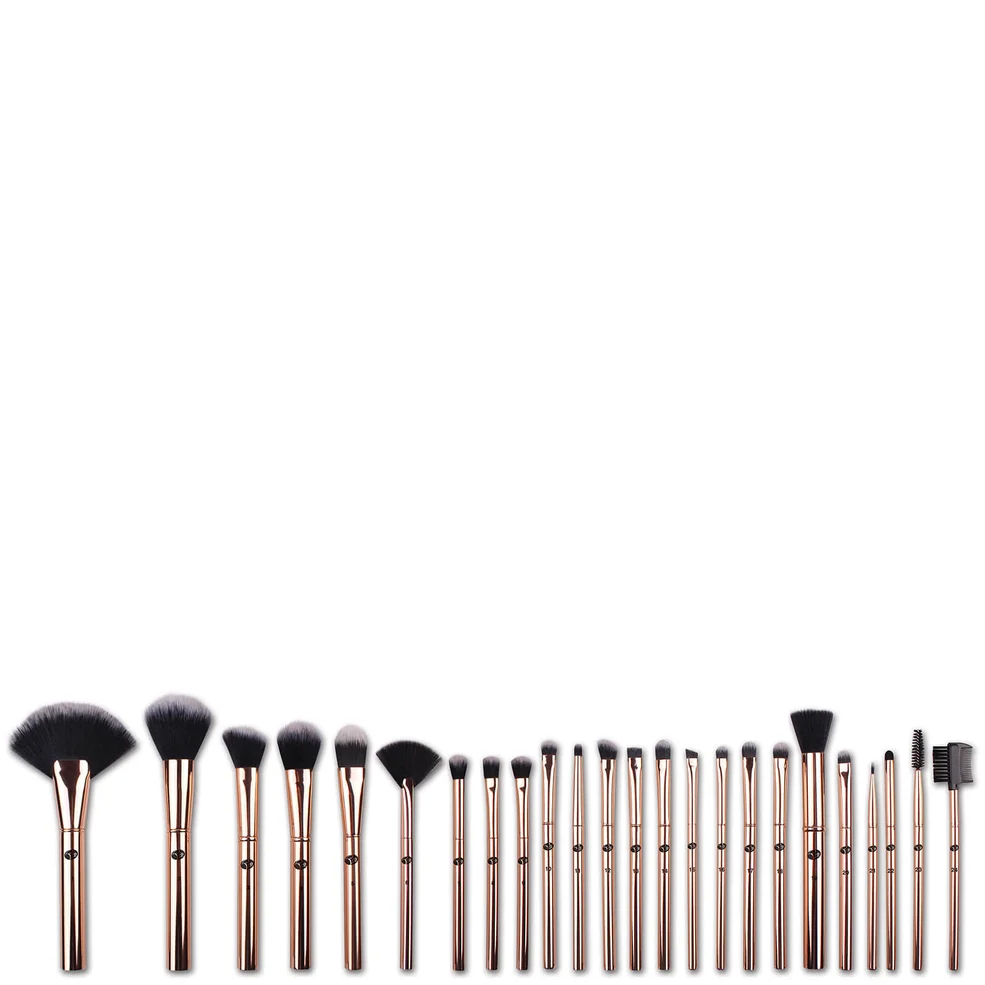 Rio Lush Rose Gold 24 Piece Makeup Brush Collection Immagine 1