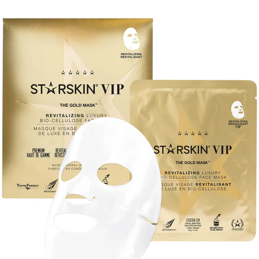 STARSKIN VIP The Gold Mask Revitalizing Luxury Bio-Cellulose Face Mask Immagine 1