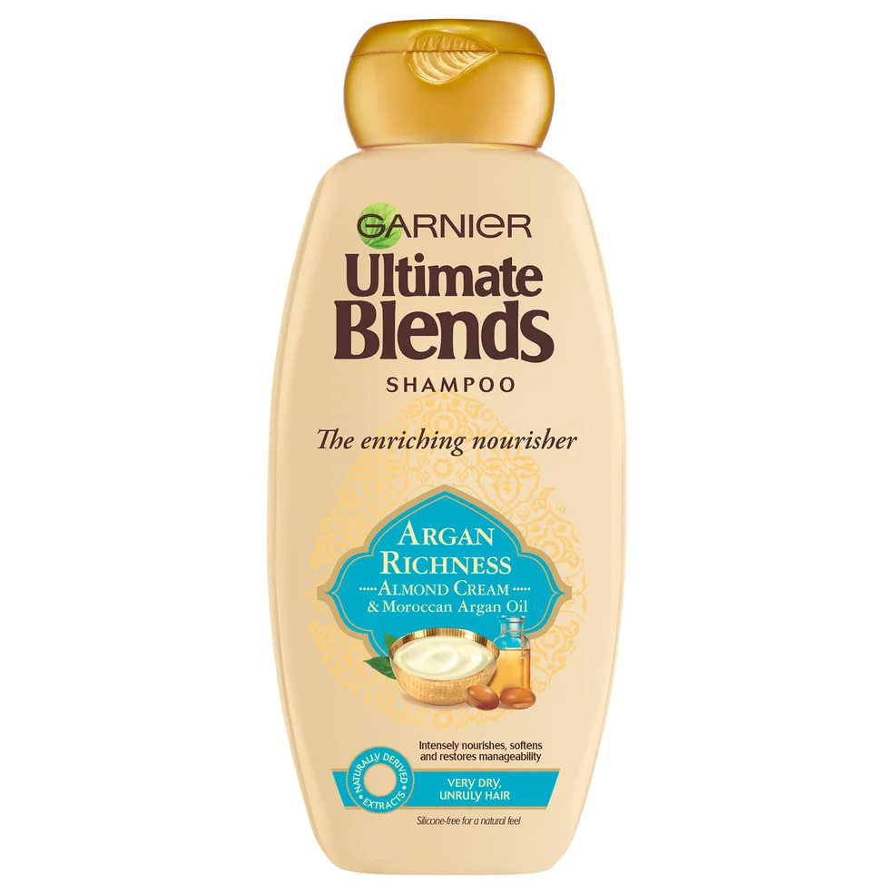 Garnier Ultimate Blends Argan Oil & Almond Cream Dry Hair Shampoo 360ml Immagine 1