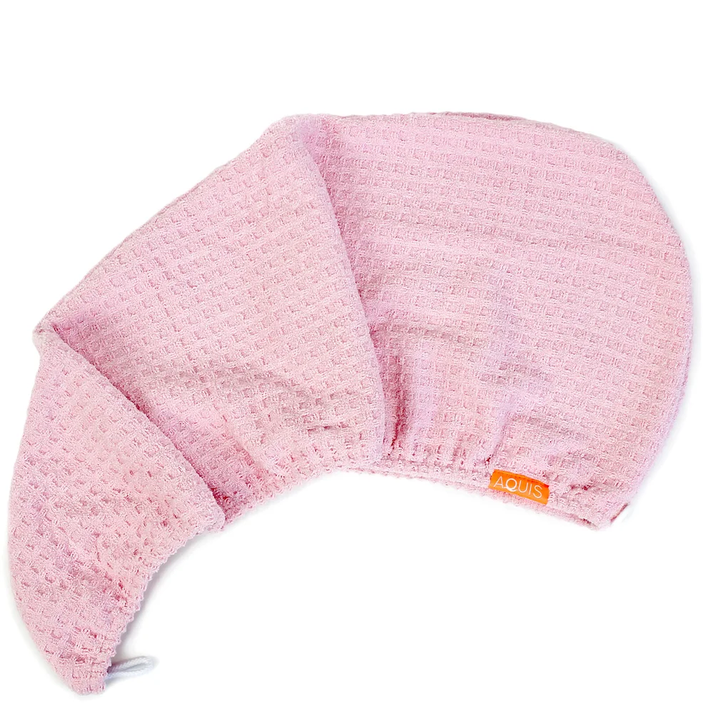 Turbante per capelli Aquis Waffle Luxe Blush Immagine 1