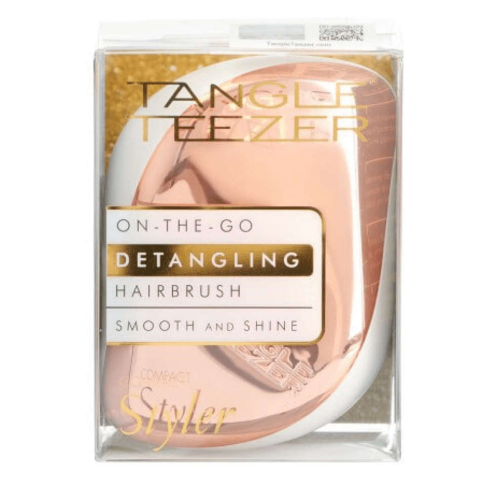 Tangle Teezer Compact Styler Detangling Hairbrush - Rose Gold Ivory Immagine 1