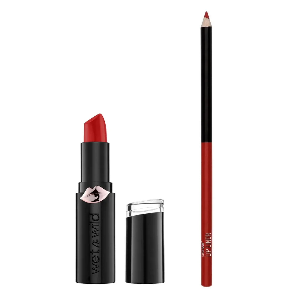 wet n wild Mega Last Matte Lipstick and Color Icon Lip Liner Duo (Various Shades) Immagine 1