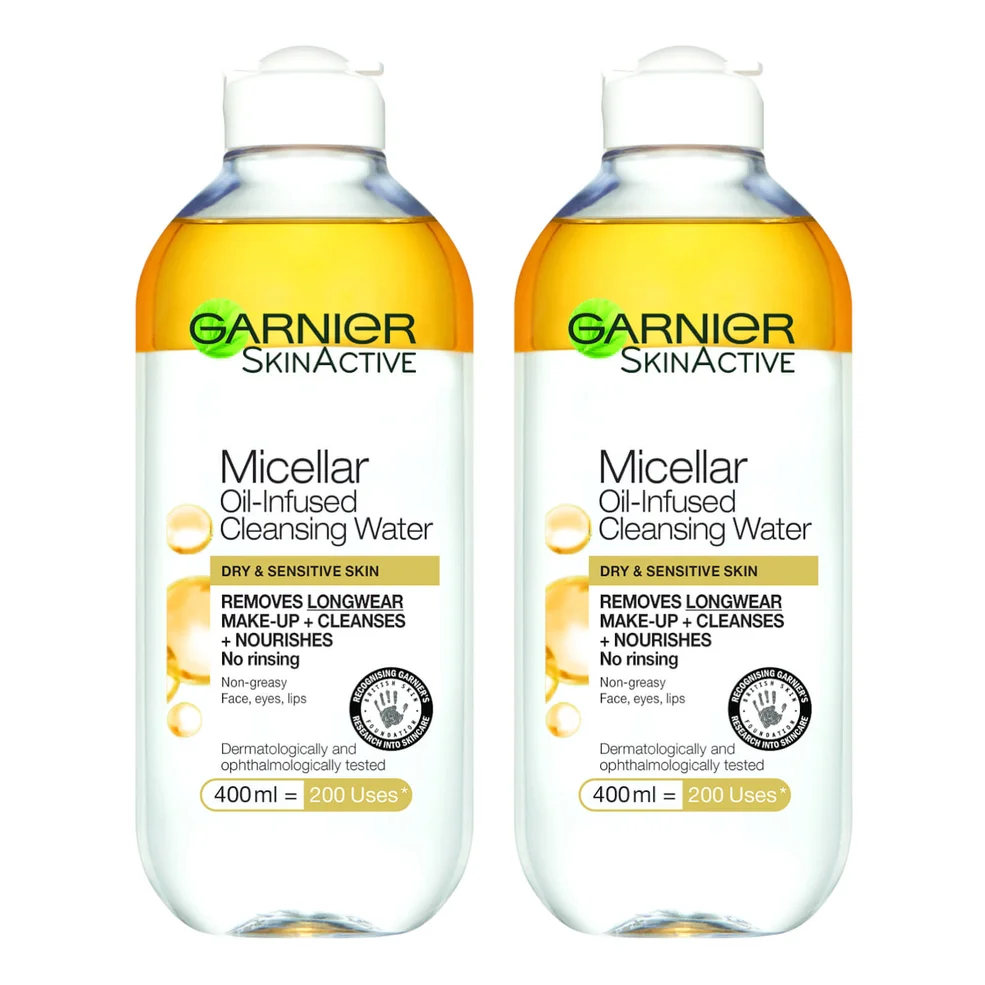 Garnier Micellar Water Oil Infused Facial Cleanser 400ml Duo Pack Immagine 1