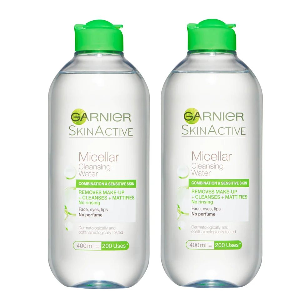 Garnier Micellar Water Facial Cleanser Combination Skin 400ml Duo Pack Immagine 1