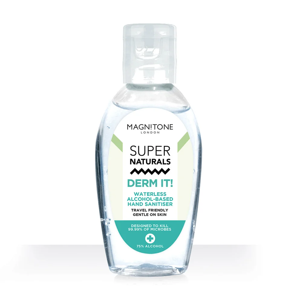 MAGNITONE London SuperNaturals Derm It! Waterless Alcohol-Based Hand Sanitiser Gel 50ml Immagine 1
