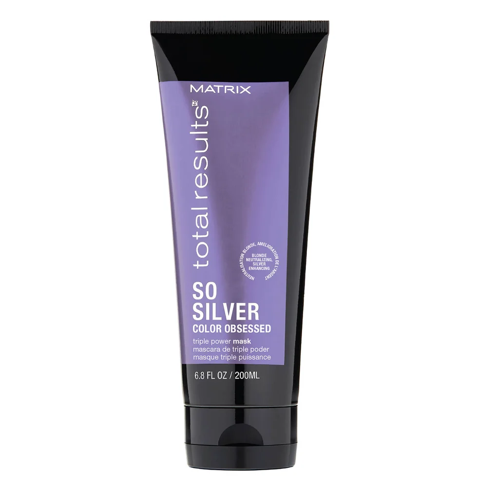Matrix Total Results So Silver maschera viola tonalizzante per capelli biondi, silver e grigi 200 ml Immagine 1