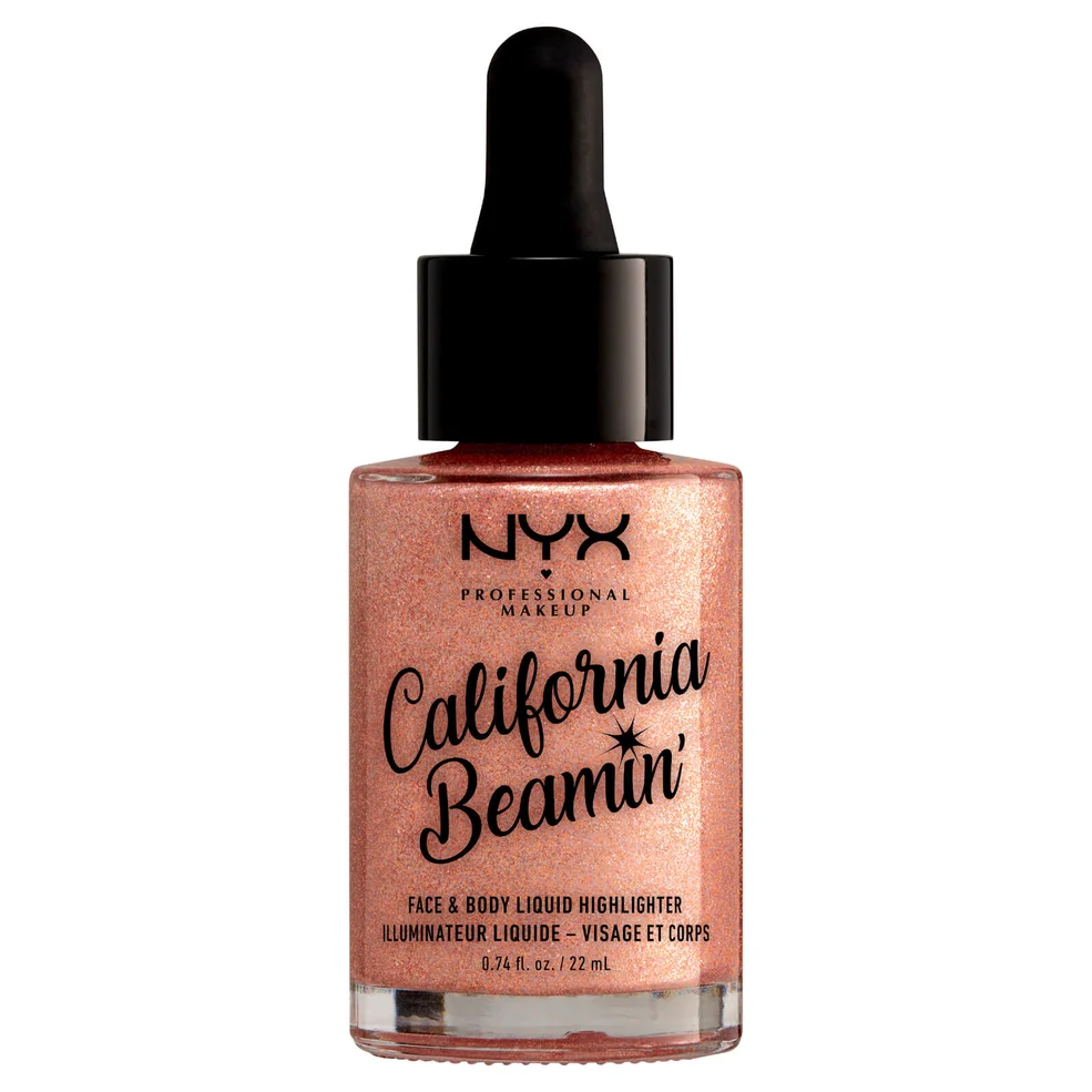 NYX Professional Makeup California Beaming Face and Body Liquid Highlighter 22ml (Various Shades) Immagine 1