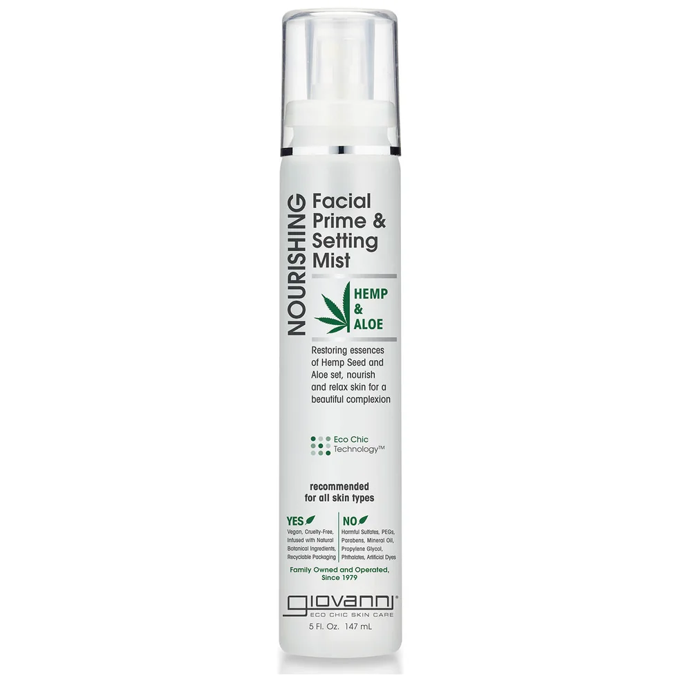 Giovanni Hemp Primer nutriente e spray fissante viso 147ml Immagine 1