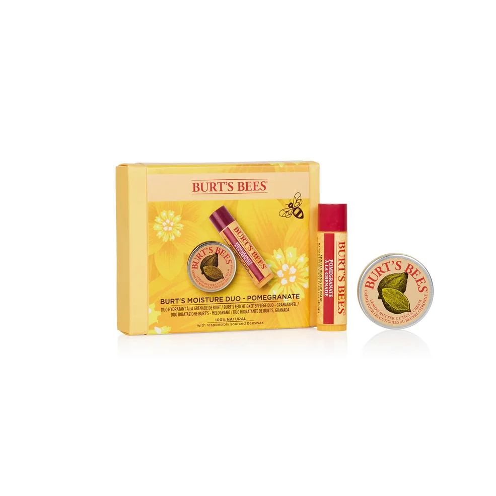 Burt's Bees 100% Natural Moisture Duo Gift Set, Pomegranate Immagine 1