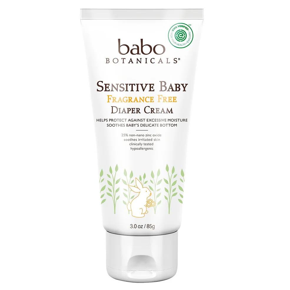 Babo Botanicals Sensitive Baby Fragrance Free Zinc Diaper Cream Immagine 1