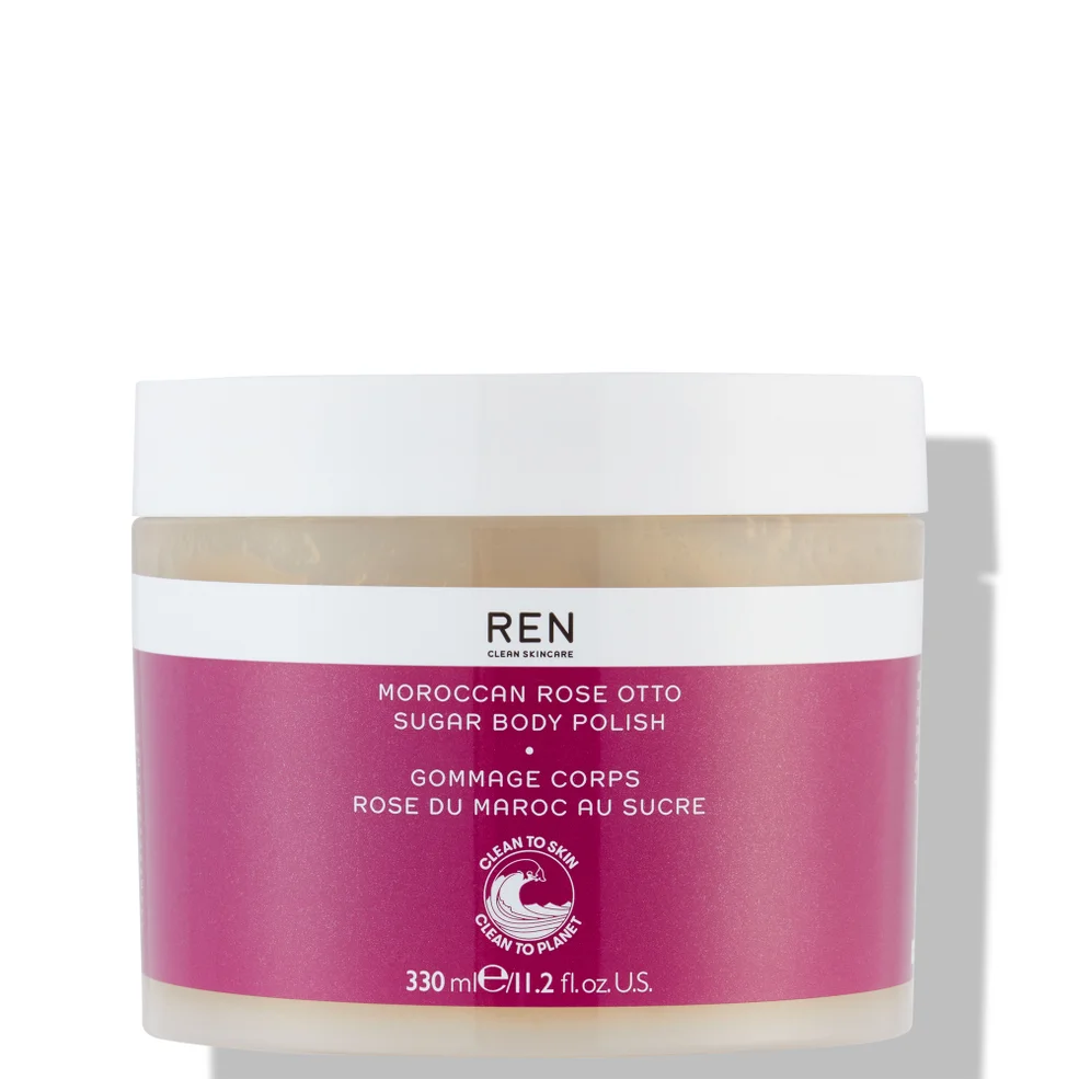 REN Clean Skincare Moroccan Rose Otto Sugar Body Polish 330ml Immagine 1