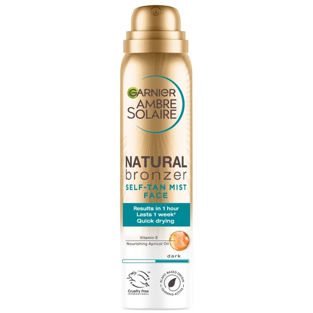 Bronzer Naturale Spray Viso Autoabbronzante Scuro ad Asciugatura Rapida Ambre Solaire  75 ml