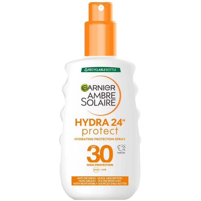 Garnier Ambre Solaire Crema Protezione Solare Spray Idratante 24H SPF 30 200 ml