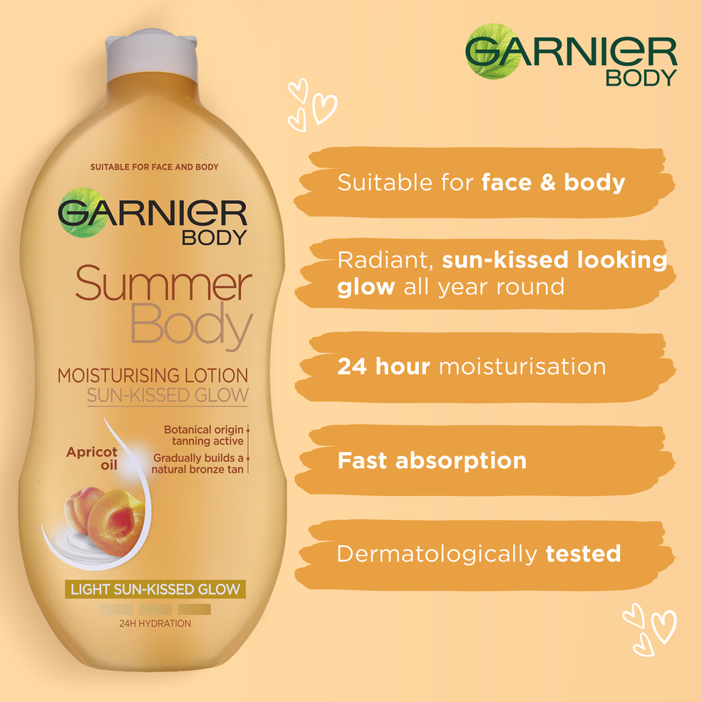 Garnier Summer Body Hydrating Gradual Tan Moisturiser Light 400ml Immagine 1