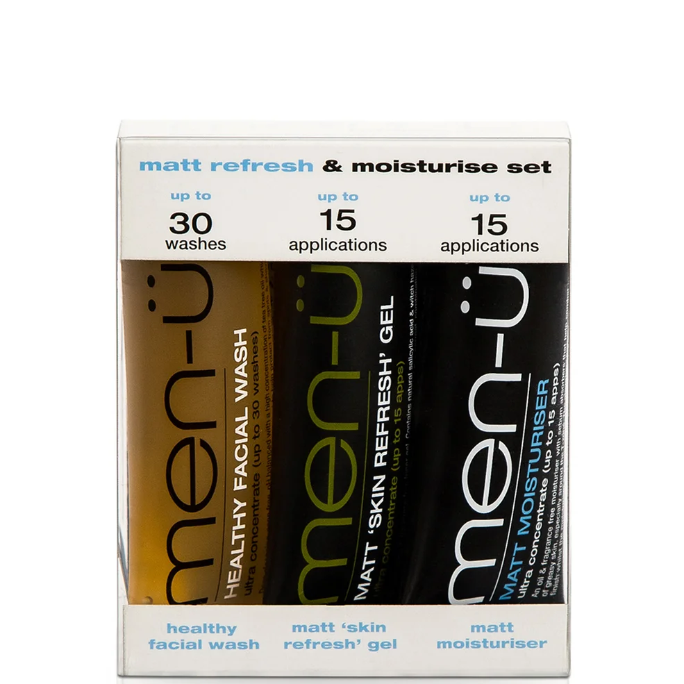 men-ü Matt Refresh and Moisturise Set - 15ml (3 Products) Immagine 1