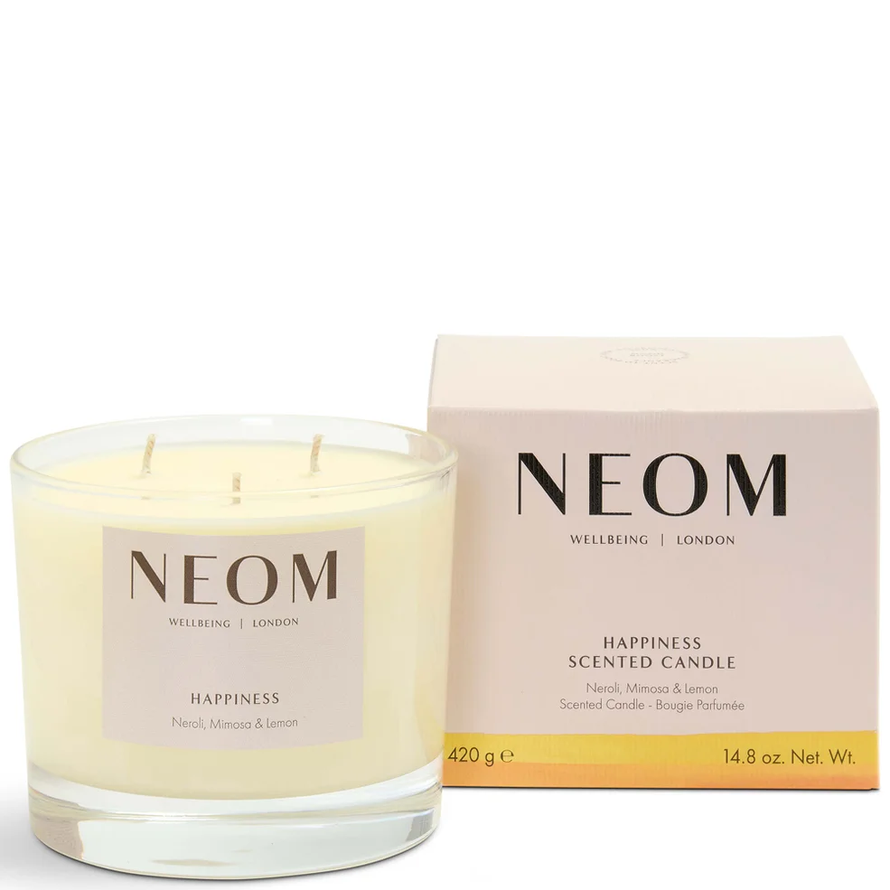 NEOM Happiness candela profumata con 3 stoppini Immagine 1