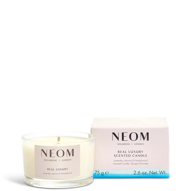 NEOM Real Luxury De-Stress candela profumata formato da viaggio