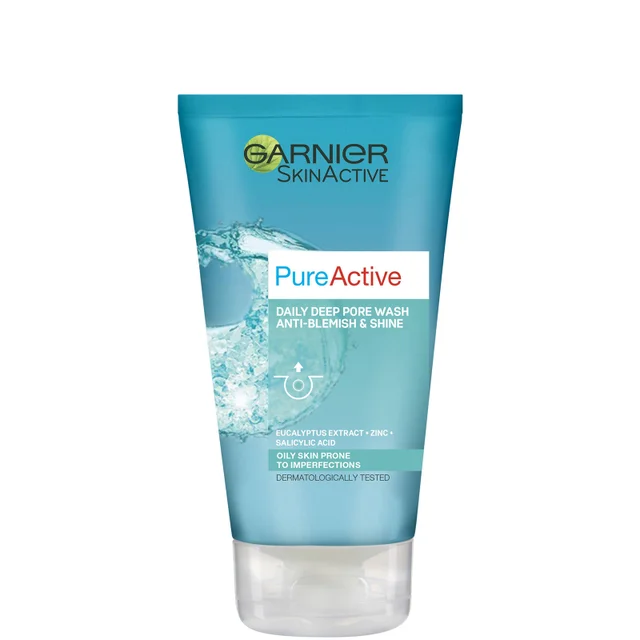 Garnier Pure Active Gel Detergente Esfoliante Anti-punti Neri per Pelle Grassa 150 ml