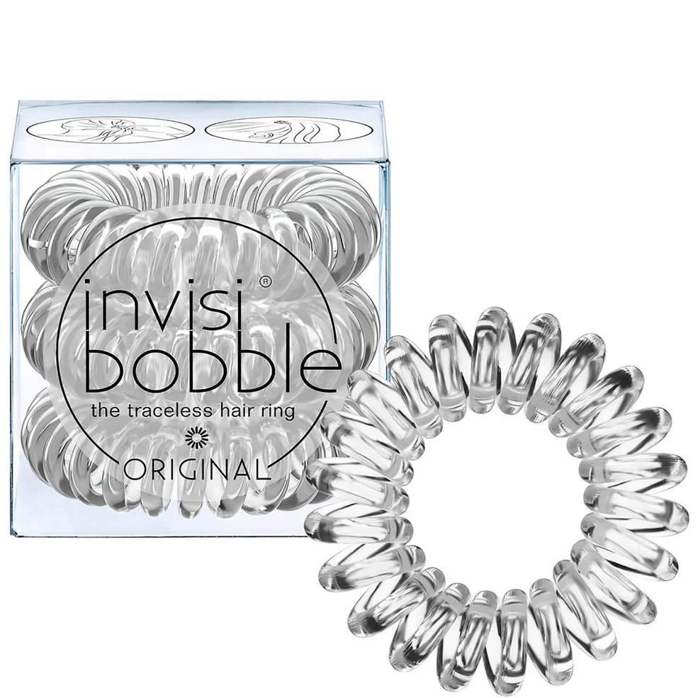 invisibobble Original Elastico per capelli (Confezione da 3) - Crystal Clear Immagine 1