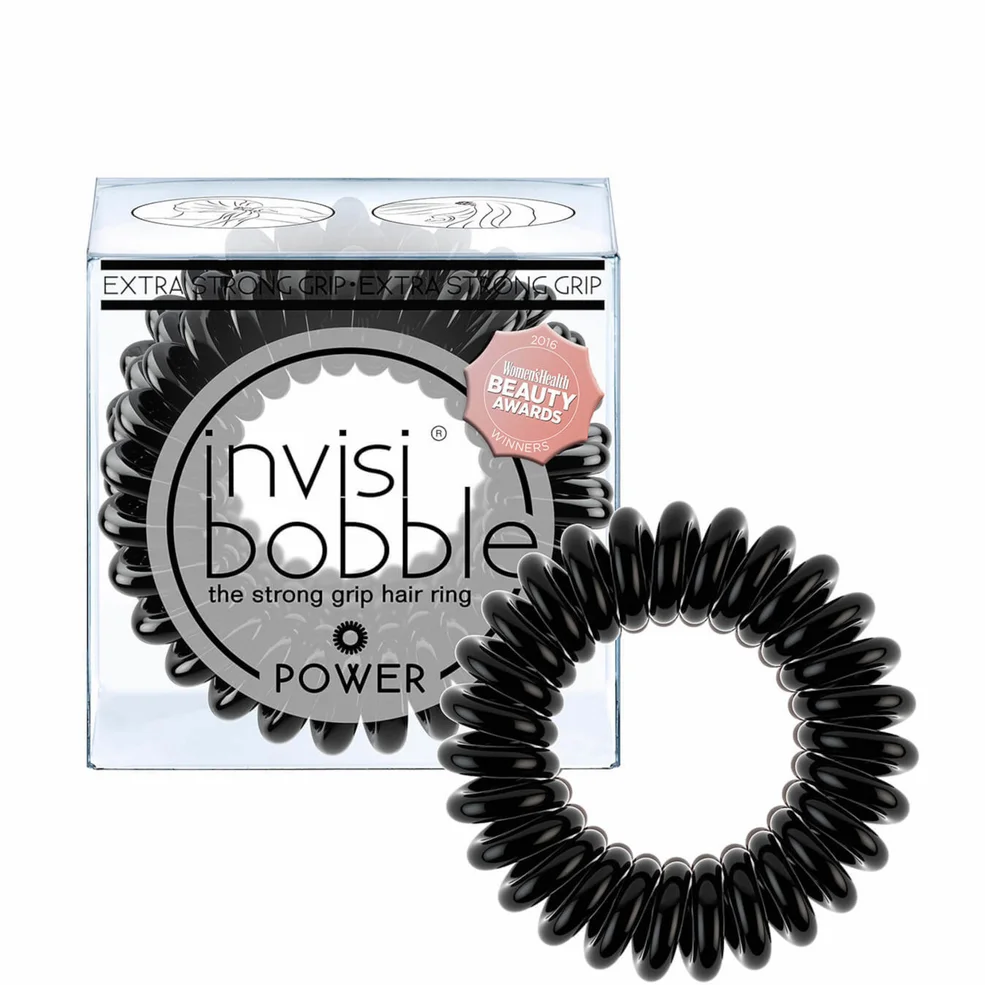 invisibobble Elastici Resistenti per Capelli (Conf. da 3) - Nero Puro Immagine 1