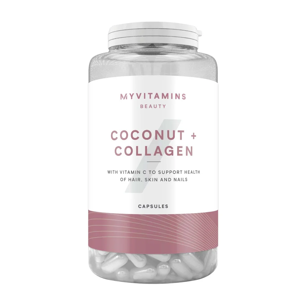 Myvitamins Coconut and Collagen V1, Unflavoured, 180 Capsules Immagine 1
