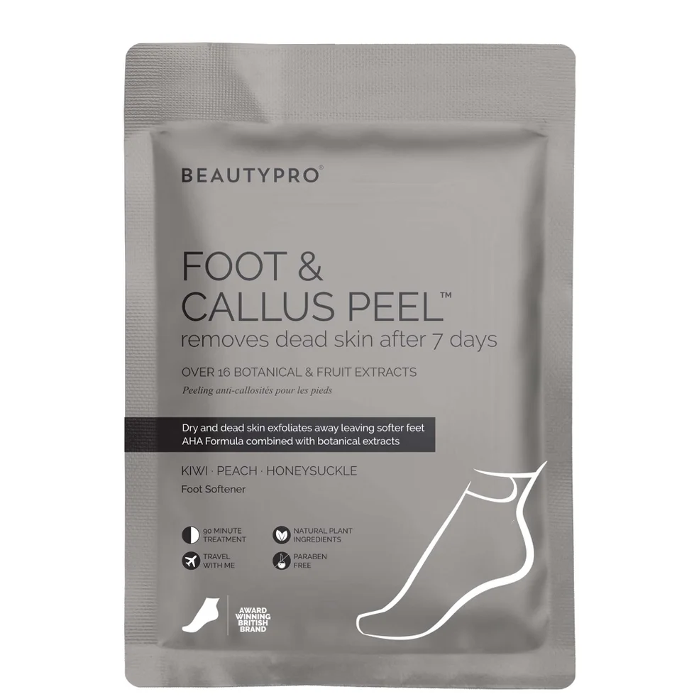 BeautyPro peeling piedi per i calli con più di 17 estratti di frutta e piante (1 paio) Immagine 1