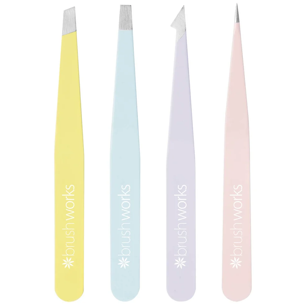 brushworks HD Set di Pinzette per Sopracciglia - colori assortiti Immagine 1