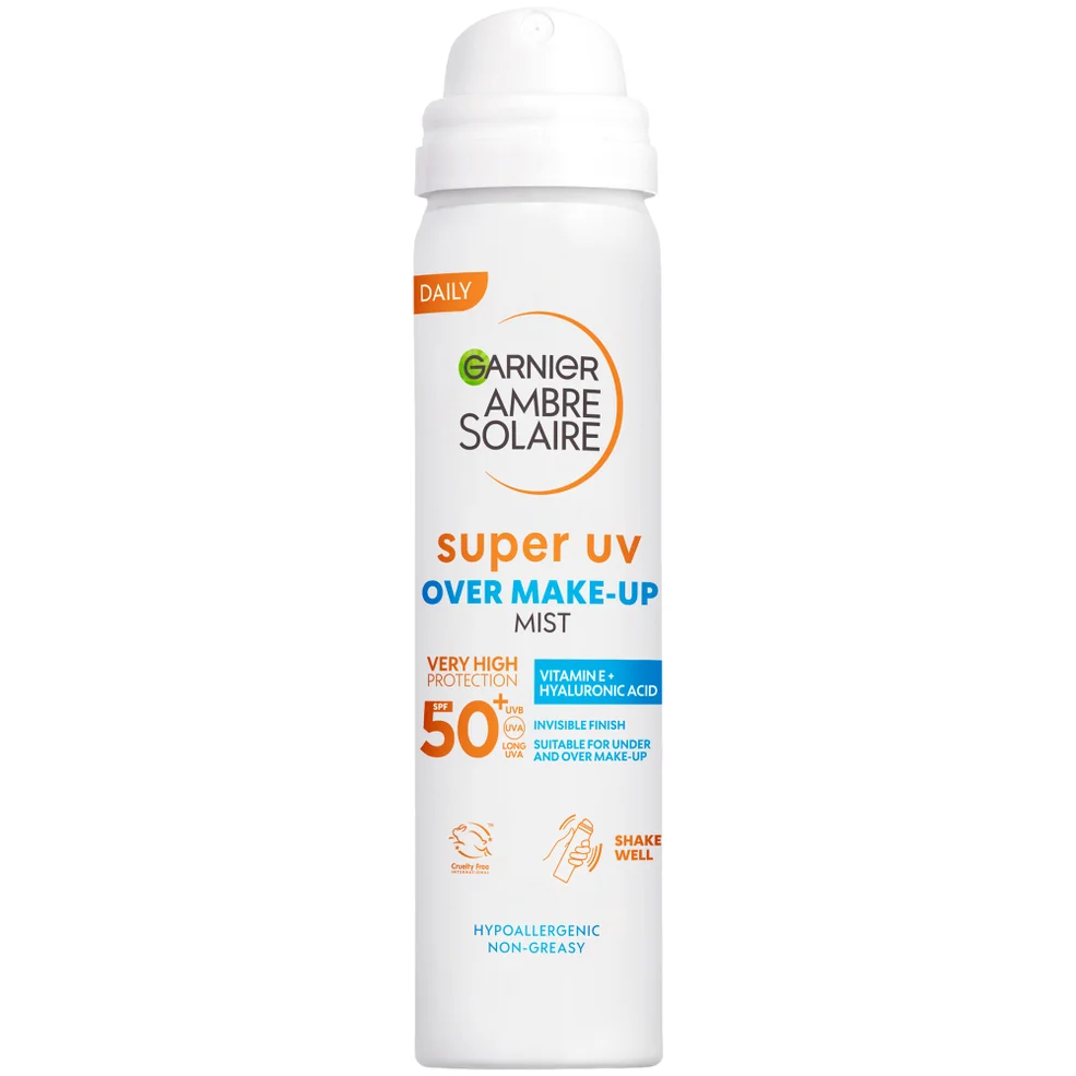 Over Makeup Super Spray Protezione UV SPF50 Garnier Ambre Solaire 75ml Immagine 1