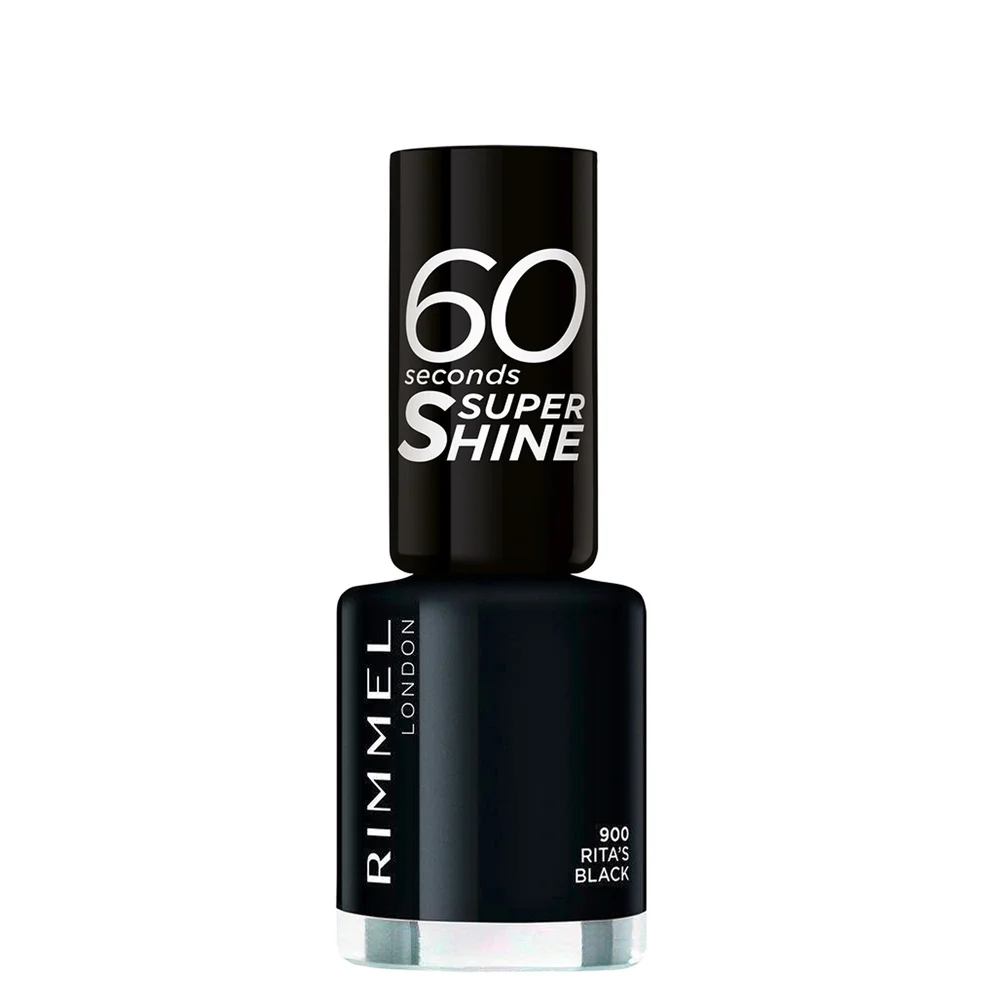 Rimmel 60 Seconds Rita Shades of Black Nail Polish (Various Shades) Immagine 1