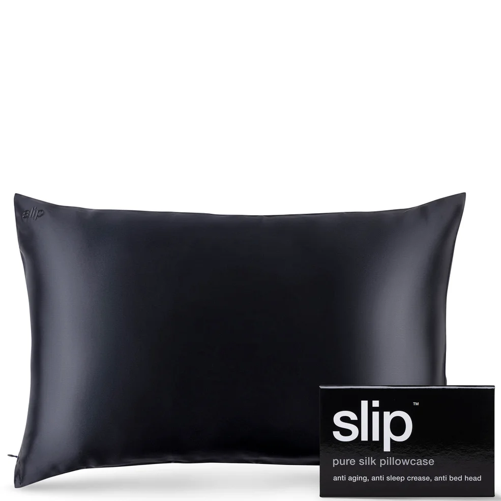 Slip Silk Pillowcase - Queen - Black Immagine 1