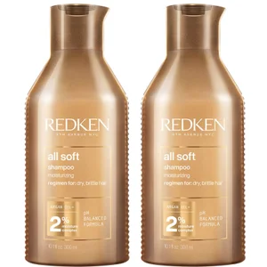 Redken All Soft Shampoo Duo (2 x 300 ml) - Size 2 x 300ml